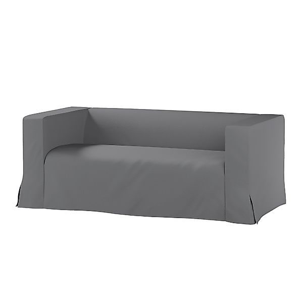 Bezug für Klippan 2-Sitzer Sofa, lang mit Kellerfalte, grau, Klippan 2-er, günstig online kaufen