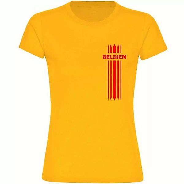 multifanshop T-Shirt Damen Belgien - Streifen - Frauen günstig online kaufen