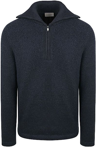 Suitable Deep Zip Pullover Boiled Wool Navy - Größe L günstig online kaufen