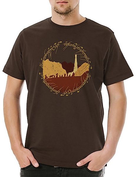 Urban Backwoods Print-Shirt Ring Fellowship Herren T-Shirt Lord Of Moria Mi günstig online kaufen