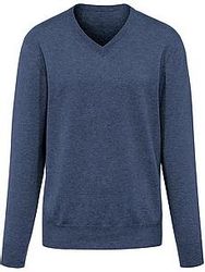 V-Pullover aus 100% Premium-Kaschmir Peter Hahn Cashmere blau günstig online kaufen