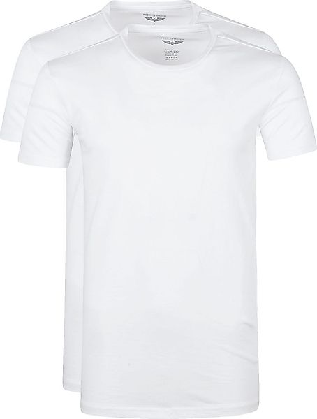 PME Legend Basic T-Shirt 2er Pack O-Ausschnitt Weiß - Größe XXL günstig online kaufen
