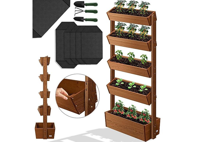 KESSER Hochbeet, Hochbeet mit Etagen Premium Blumenkasten Blumentreppe Pfla günstig online kaufen