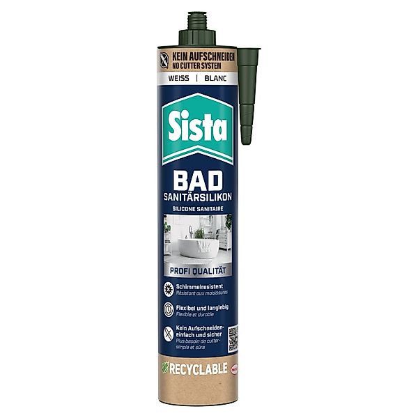Sista Bad-Sanitärsilikon Weiß 280 ml günstig online kaufen