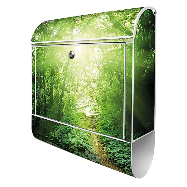 Banjado Design Briefkasten Weiß Pulverbeschichtet 39x47x14cm 2 Schlüssel Mi günstig online kaufen