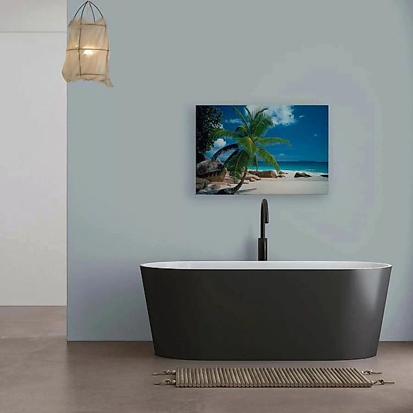 Bricoflor Leinwand Bilder Insel Blau Grün 120 X 80 Cm Leinwandbild Tropisch günstig online kaufen