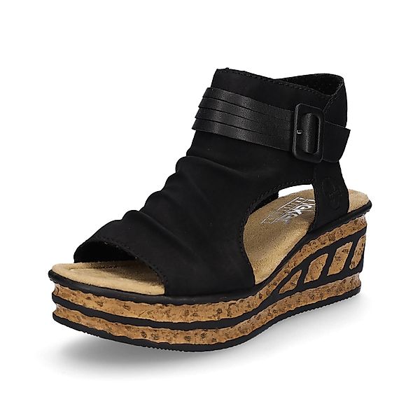 Rieker Rieker Damen Keilsandalette schwarz Sandale günstig online kaufen