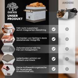 OAKAGE Kaminholzkorb Holzkorb für Kaminholz Feuerholzkorb günstig online kaufen