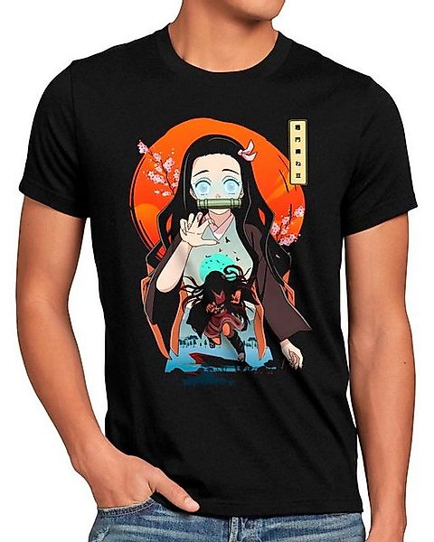 style3 T-Shirt Nezuko Kamado demon slayer anime japan manga cosplay günstig online kaufen