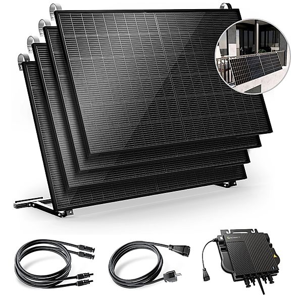 Solakon Balkonkraftwerk 2000W 800W Solaranlage mit Balkonhalterung Steckerf günstig online kaufen