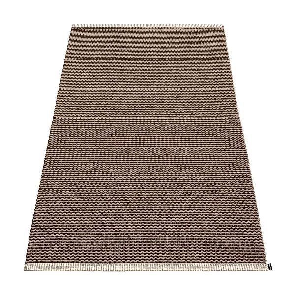 pappelina - Mono Teppich 85x160cm - dunkelbraun - dunkel leinen/PVC phthala günstig online kaufen