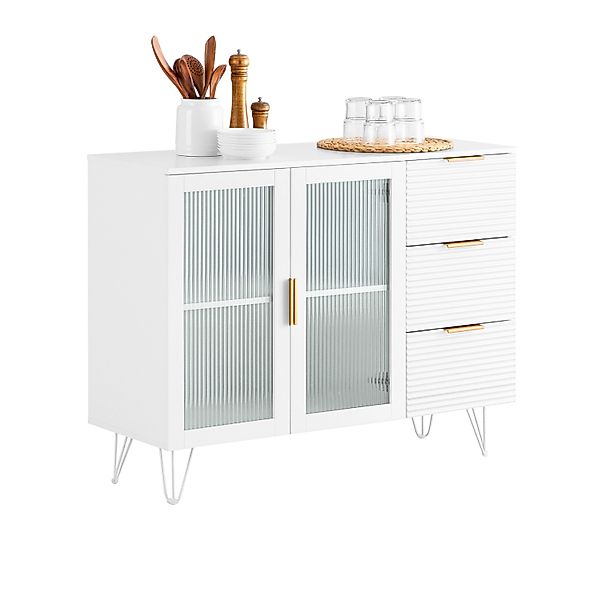 SoBuy Küchenschrank Kücheninsel Kommode Sideboard Bartisch Buffet FSB86-W günstig online kaufen