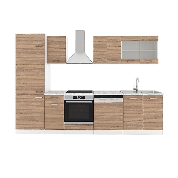 Vicco R-Line Küche Sonoma 300 cm AP Marmor günstig online kaufen