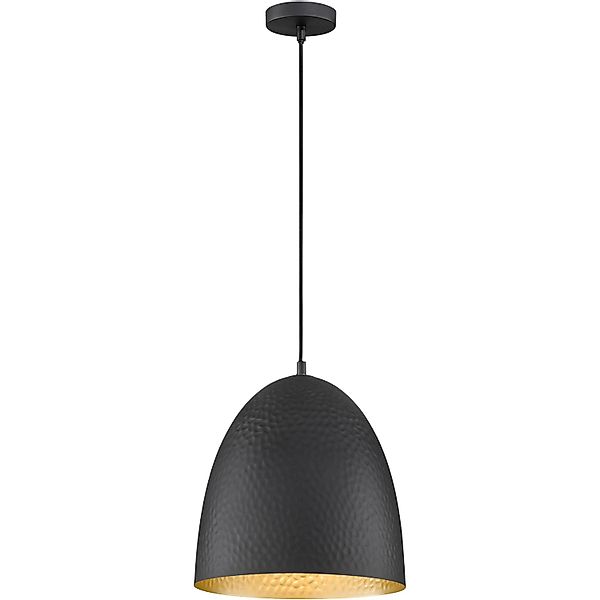 Fischer & Honsel Pendelleuchte Mylon 1-flammig Schwarz/Gold günstig online kaufen