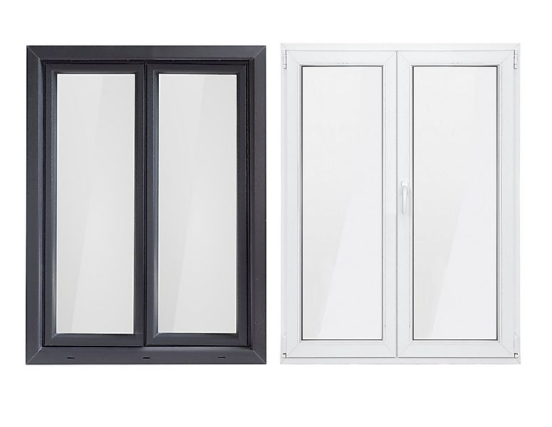 SN DECO GROUP Kunststofffenster Fenster, 2 Flügel, 1000x1200, außen anthraz günstig online kaufen