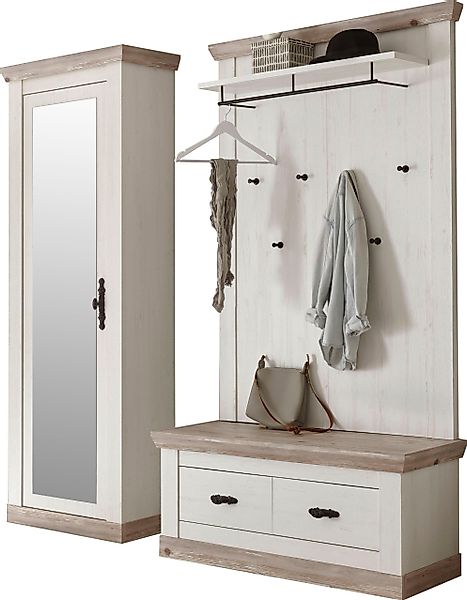 Home affaire Garderoben-Set "Florenz" mit Sitzkissen 4tlg., 3 Stk. tlg. günstig online kaufen