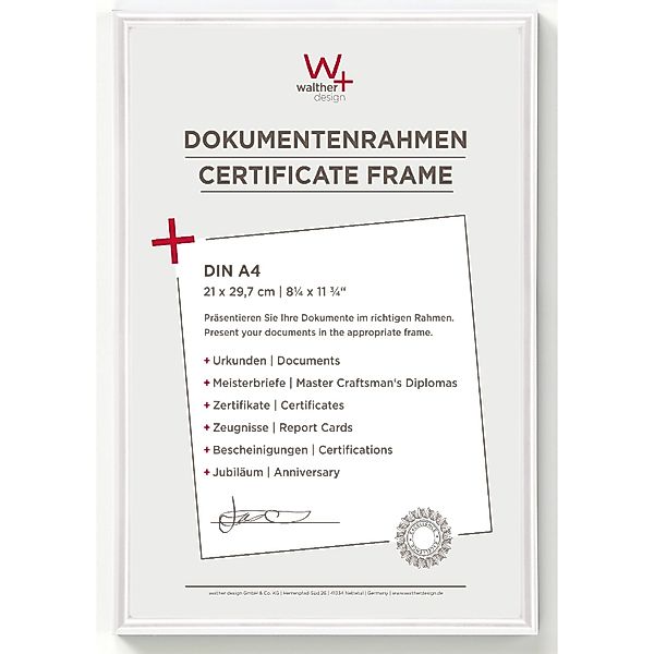 walther design Galeria Kunststoff Bilderrahmen  21x29,7 cm Weiss günstig online kaufen