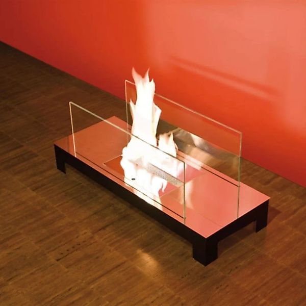 Radius - Floor Flame Kaminfeuer - edelstahl, transparent/Edelstahl/LxBxH 78 günstig online kaufen