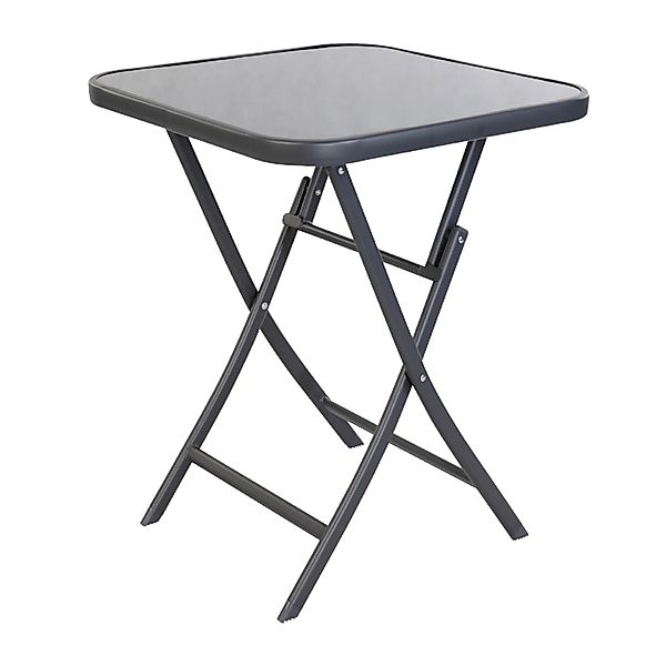 Mojawo Bistrotisch Klapptisch Glas und Metall 60x60xH70cm Anthrazit Mit Get günstig online kaufen