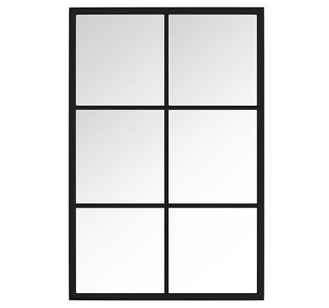 furnicato Wandspiegel Schwarz 60x40 cm Metall (1-St) günstig online kaufen