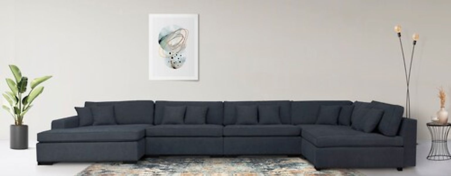 Home affaire Wohnlandschaft »Skara U-Form«, Lounge-Sofa mit Federkernpolste günstig online kaufen