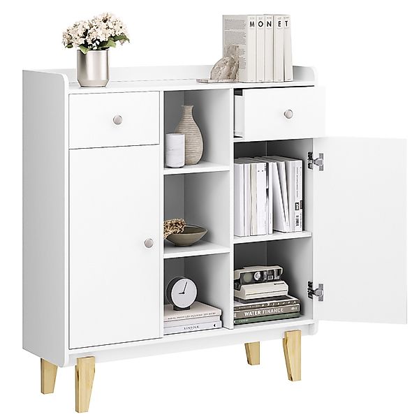Homfa Sideboard Kommode Küchenschrank, mit 2 günstig online kaufen
