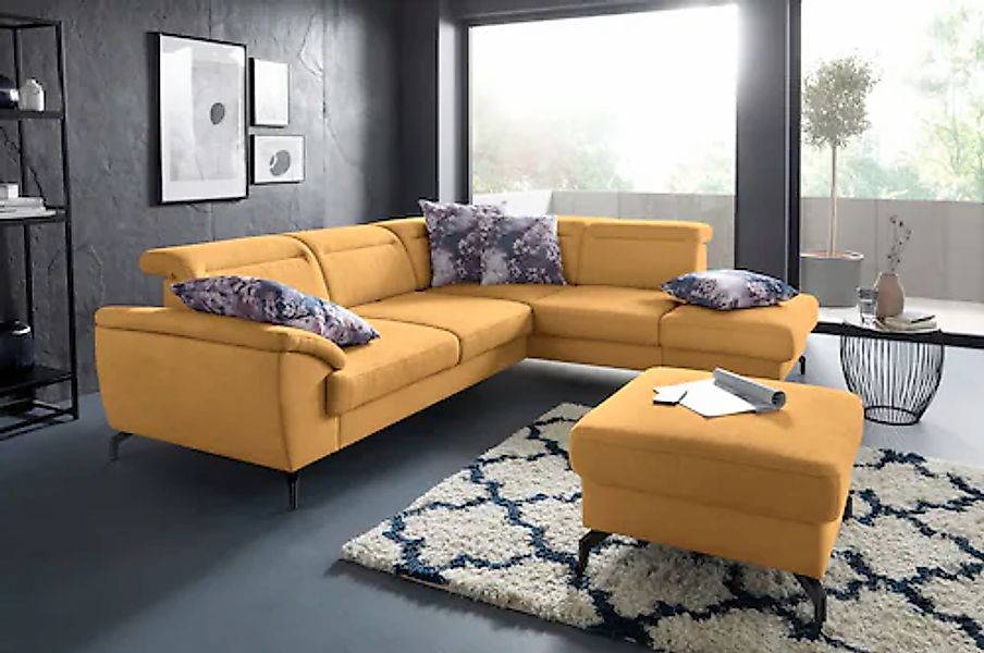sit&more Ecksofa "Percy L-Form", 12 cm Fußhöhe, Sitztiefenverstellung, wahl günstig online kaufen