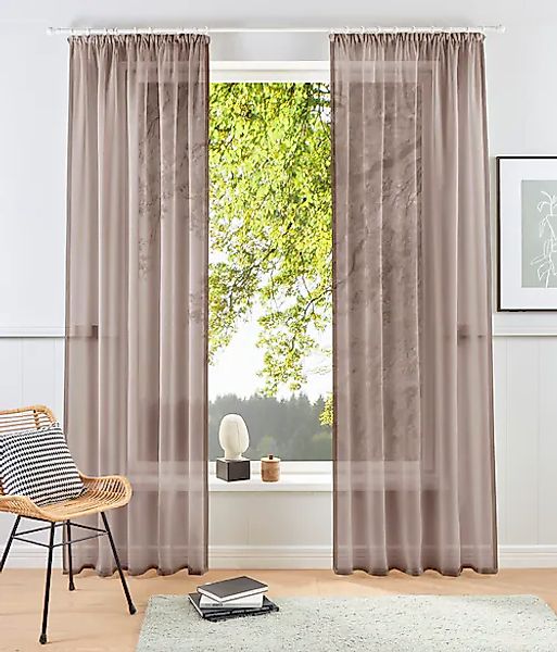 my home Gardine »XANA mit Ösen, Kräuselband oder Schlaufen«, (1 St.) günstig online kaufen