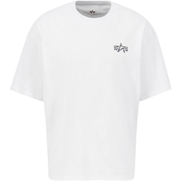 Alpha Industries  T-Shirts & Poloshirts Signature Backprint T-Shirt - white günstig online kaufen