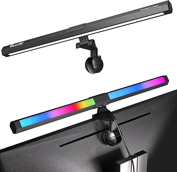 Quntis Schreibtischlampe mit RGB, 40/51cm 2in1 günstig online kaufen