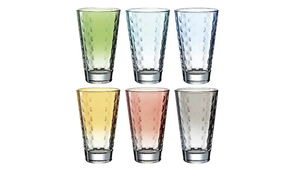 LEONARDO 6er-Gläserset 6er Set Optic ¦ mehrfarbig ¦ Maße (cm): B: 26 H: 9,8 günstig online kaufen