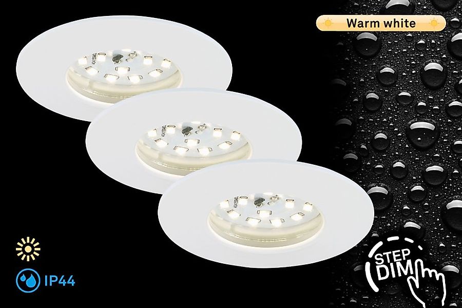 Briloner Leuchten LED Einbauleuchte »ATTACH DIM«, 3er-Set, LED fest verbaut günstig online kaufen