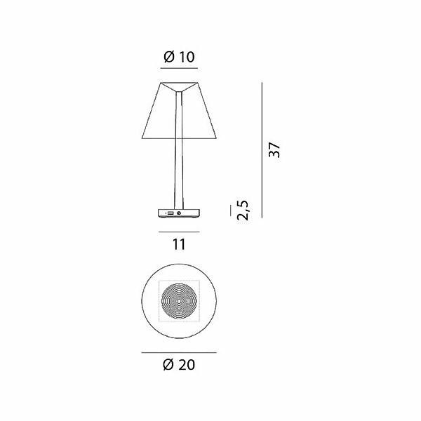 Rotaliana Dina+ T1 LED-Akkutischleuchte creme günstig online kaufen