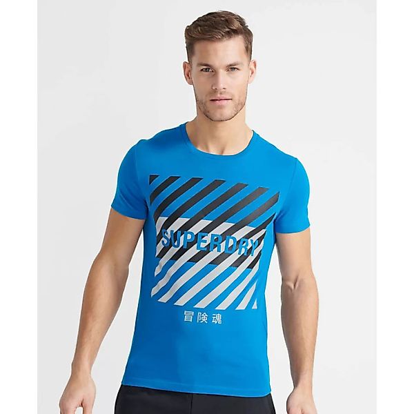 Superdry Training Core Sport Graphic Kurzarm T-shirt L Naval Blue günstig online kaufen