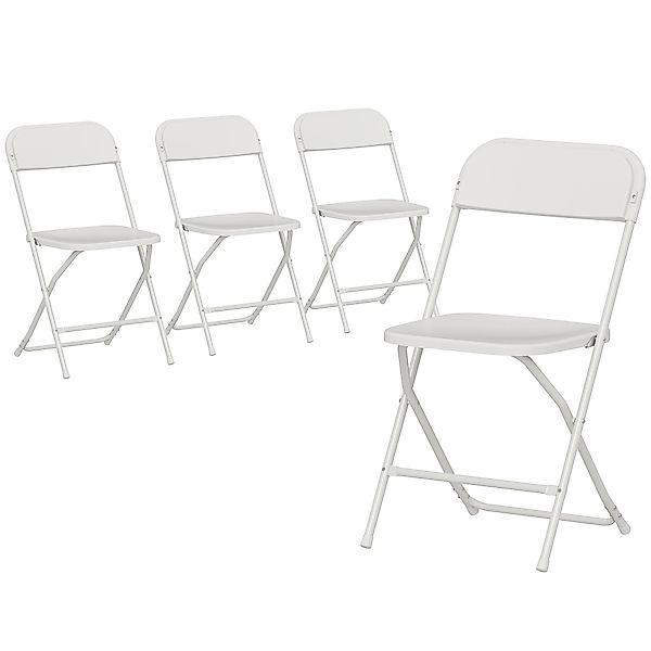 HOMCOM Set mit 4 klappbaren Stühlen aus PP mit Ablauflöchern, platzsparende günstig online kaufen