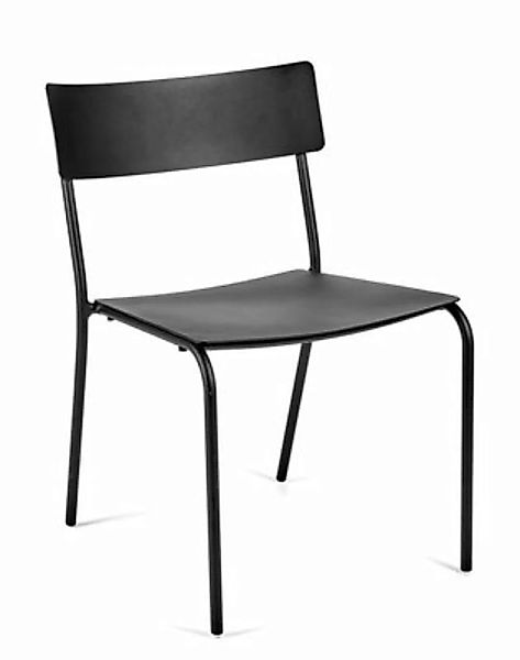 Stapelbarer Stuhl August metall schwarz / Aluminium - Serax - Schwarz günstig online kaufen