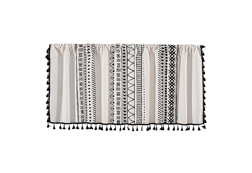 BTTO V&G Scheibengardine Kurze Scheibengardine,Bistrogardine mit Quasten (2 günstig online kaufen