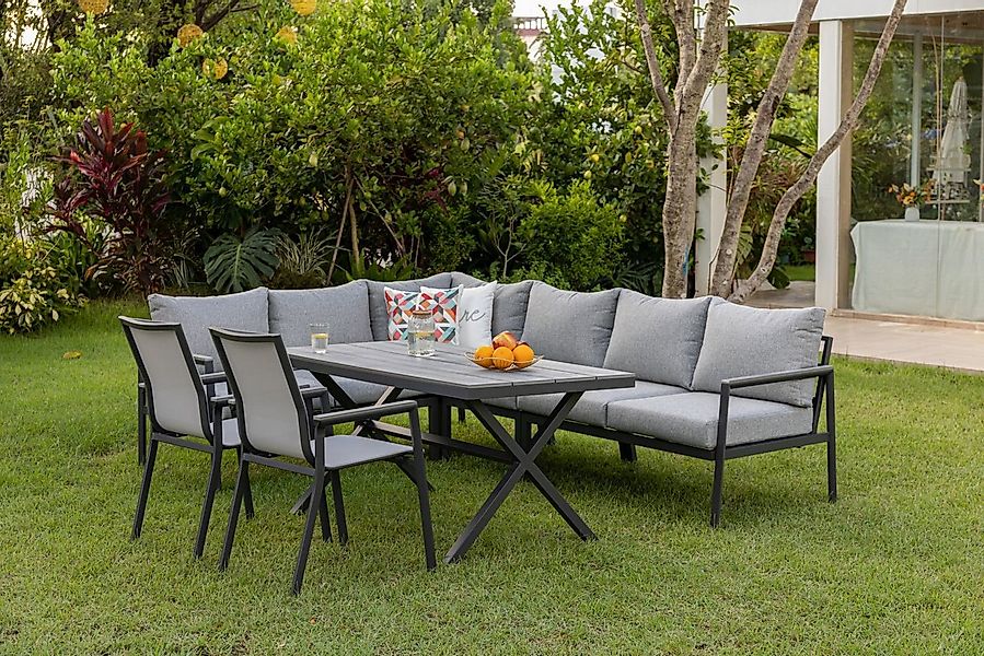 Gardissimo Gartenlounge-Set Jolie Nonwood Dining Gartenmöbelset, (Set, 4-tl günstig online kaufen