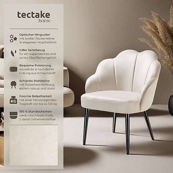 tectake Esszimmerstuhl Cocktailsessel (Set, 1 St), günstig online kaufen