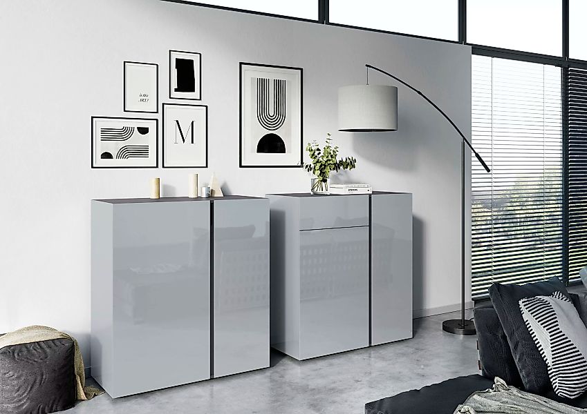 GERMANIA Wohnzimmer-Set "Mesa", 2-tlg. mit Glasfronten günstig online kaufen