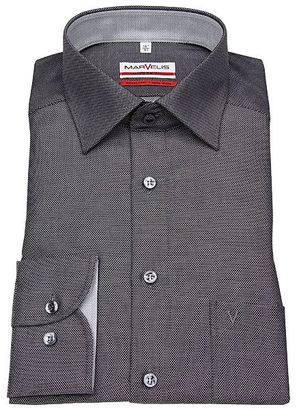 MARVELIS Businesshemd Modern Fit leicht tailliert bügelfrei Kentkragen günstig online kaufen