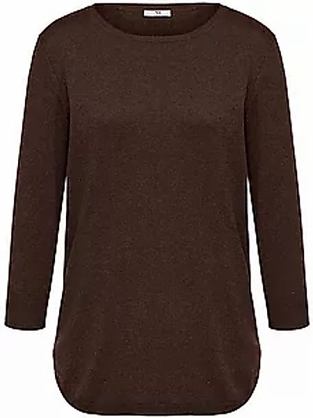Rundhals-Pullover aus Seide und Kaschmir Peter Hahn Seide/Kaschmir braun günstig online kaufen