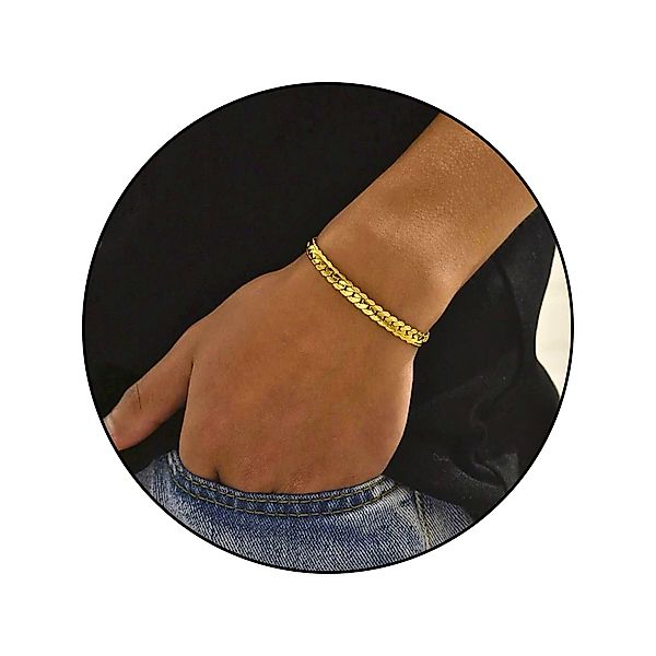 GOLDKLEIN Edelstahlarmband Herren Edelstahl Panzerarmband Schmuck günstig online kaufen