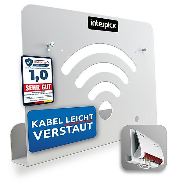interpick Wandhalterung für AVM FritzBox Router mit Kabelmanagement 7690 DS günstig online kaufen
