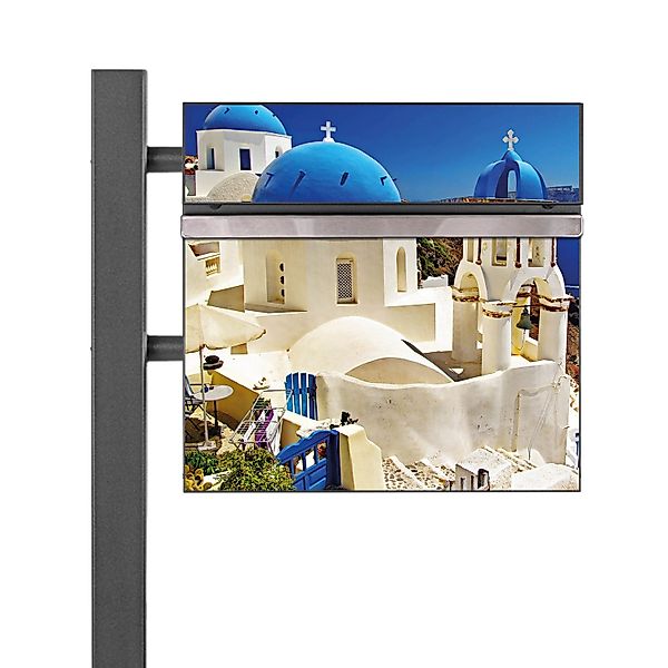 Banjado Standbriefkasten Anthrazit 45x120x16.5cm Groß Inkl. Montagematerial günstig online kaufen