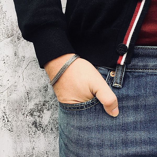 KARMA Edelstahlarmband Herren Armband Edelstahl Schwarz günstig online kaufen