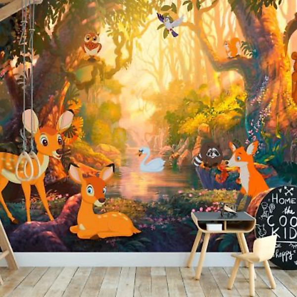 artgeist Fototapete Animals in the Forest mehrfarbig Gr. 400 x 280 günstig online kaufen