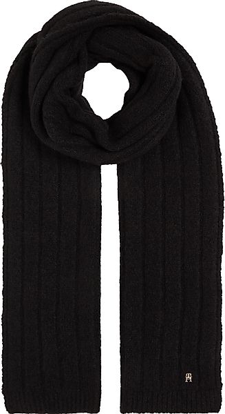 Tommy Hilfiger Strickschal "TH TIMELESS SCARF", mit Monogramm-Emblem günstig online kaufen