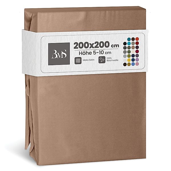 BETTWAESCHE-MIT-STIL Spannbettlaken Mako Satin Spannbettlaken, Topper günstig online kaufen