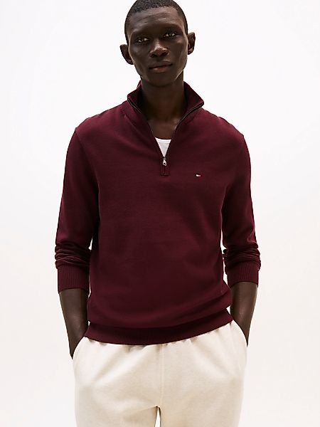 Tommy Hilfiger Troyer "ESSENTIAL COTTON ZIP MOCK" günstig online kaufen
